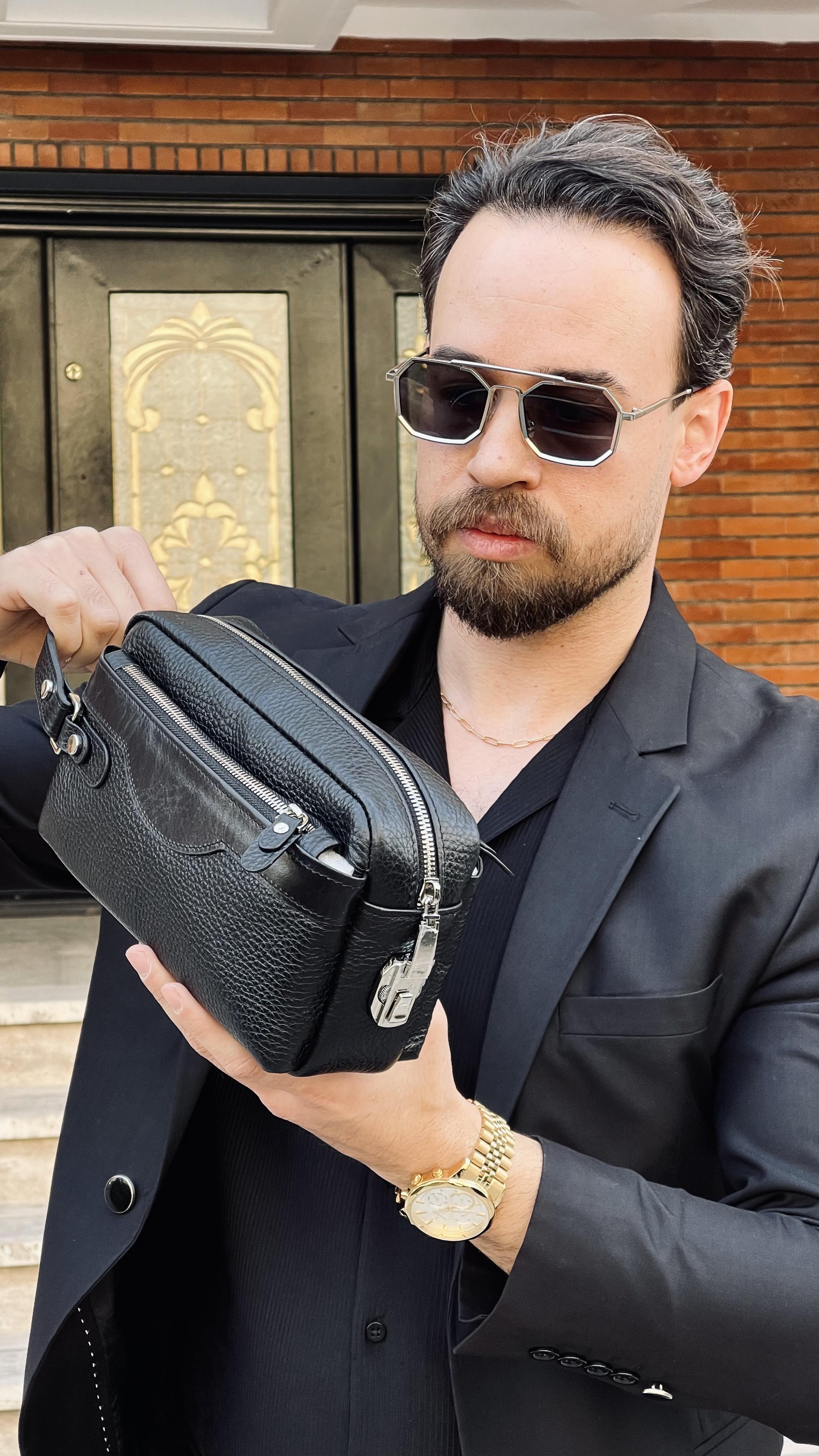 کیف دستی و شوز بگ تمام چرم مشکی با کیفیت و قیمت مناسب