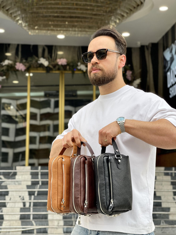 کیف دستی و شوز بگ تمام چرم مشکی قهوهای عسلی با کیفیت و قیمت مناسب