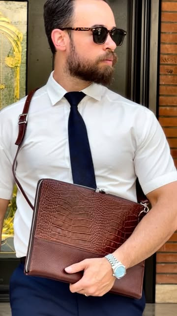 کیف چرمی قهوه ای