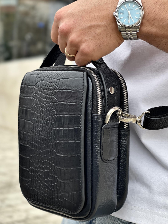 کیف دوشی چرم طبیعی تالاسا