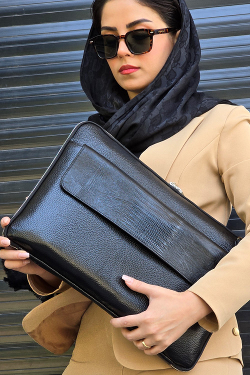 فولدر چرم طبیعی