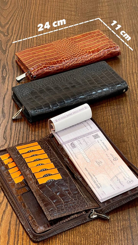 خرید دسته چکی چرم