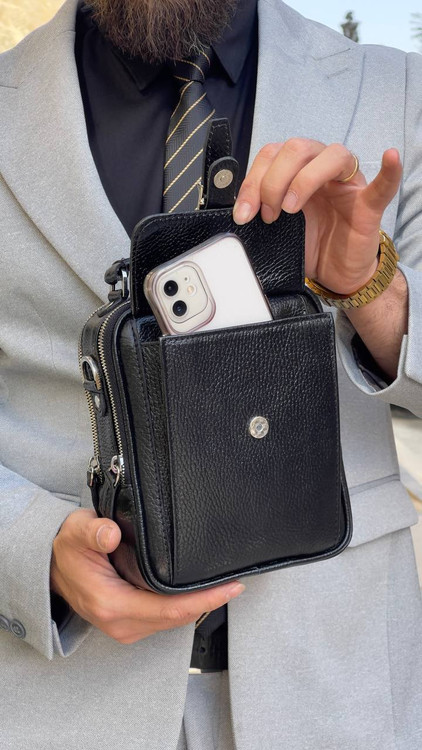 کیف دوشی تمام چرم