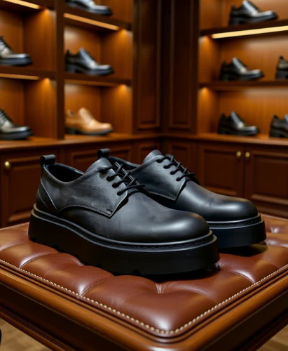 کفش چرم طرح لوفر رنگ مشکی