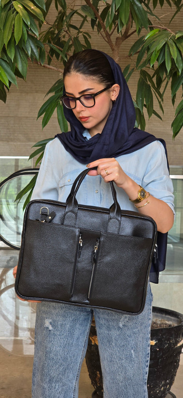کیف اداری زنانه دو زیپ عمود