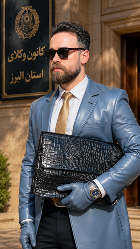 فولدر چرم سرخونه